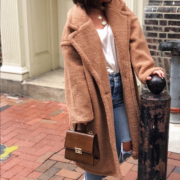 Jackets & Blazers - 🆕Lorna Nude Tan Long Teddy Coat